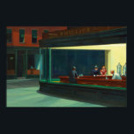 Nighthawks" by Edward Hopper Poster<br><div class="desc">Nighthawks" by Edward Hopper (1942) | Tags: Art Deco, Painting, Instant Download, Edward Hopper, 1942, Nighthawks, Most Famous Paintings, Print, Home Decor, Zazzle, Wall Art | Descrição: "Bring a vintage art deco look to your home with this iconic painting by Edward Hopper. This instant download of one of the world's...</div>
