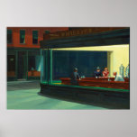 Nighthawks" by Edward Hopper Poster<br><div class="desc">Nighthawks" by Edward Hopper (1942) | Tags: Art Deco, Painting, Instant Download, Edward Hopper, 1942, Nighthawks, Most Famous Paintings, Print, Home Decor, Zazzle, Wall Art | Descrição: "Bring a vintage art deco look to your home with this iconic painting by Edward Hopper. This instant download of one of the world's...</div>