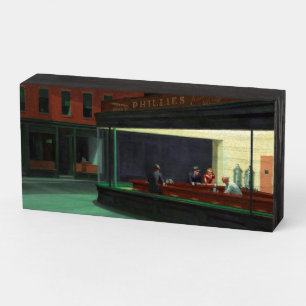Nighthawks ~ Edward Hopper 1942 Wooden Box Sign