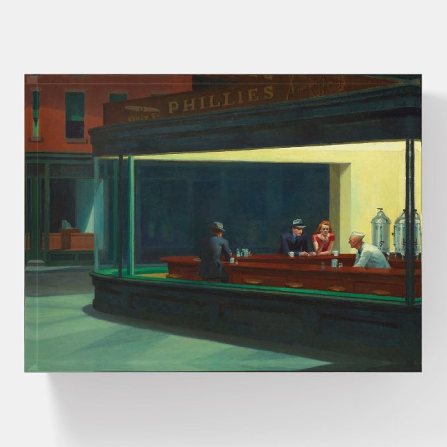 Nighthawks-Edward Hopper Paperweight (Front)