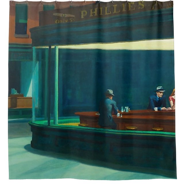 Nighthawks Edward Hopper Shower Curtain (Front)