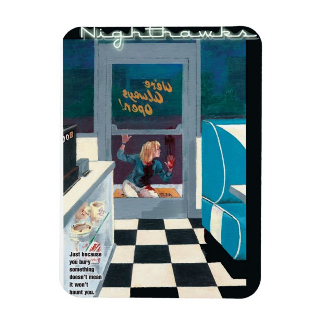Nighthawks Fridge Magnet (Vertical)