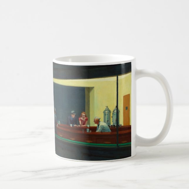 Nighthawks painting by Edward Hopper  Coffee Mug (Right)