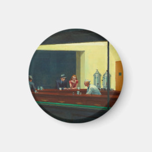Nighthawks painting by Edward Hopper  Magnet
