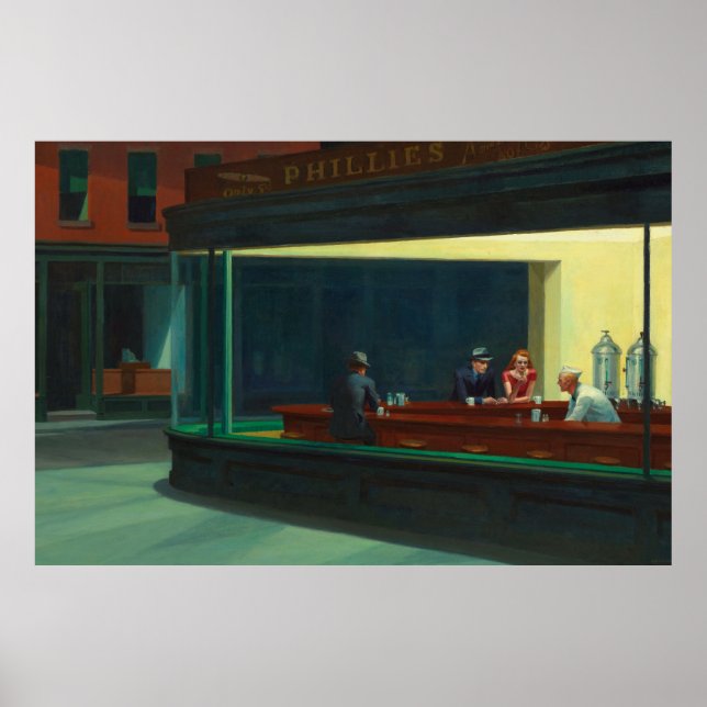 Nighthawks painting by Edward Hopper  Poster (Front)