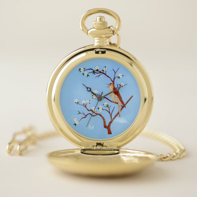 Nightingale Pocket Watch With Initials (Inside)