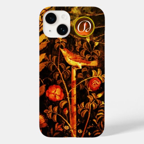 NIGHTINGALE WITH ROSES MONOGRAM Red Black Yellow Case_Mate iPhone 14 Case