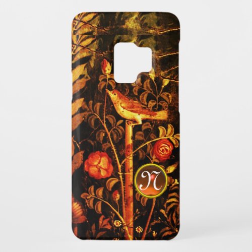 NIGHTINGALE WITH ROSES MONOGRAM Red Black Yellow Case_Mate Samsung Galaxy S9 Case