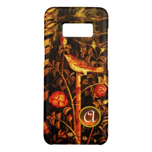 NIGHTINGALE WITH ROSES MONOGRAM Red Black Yellow Case_Mate Samsung Galaxy S8 Case
