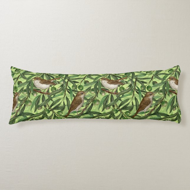 Nightingales in the olive tree 2 body pillow (Front)