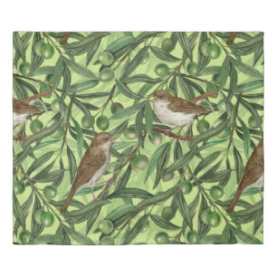 Nightingales in the olive tree 2 duvet cover