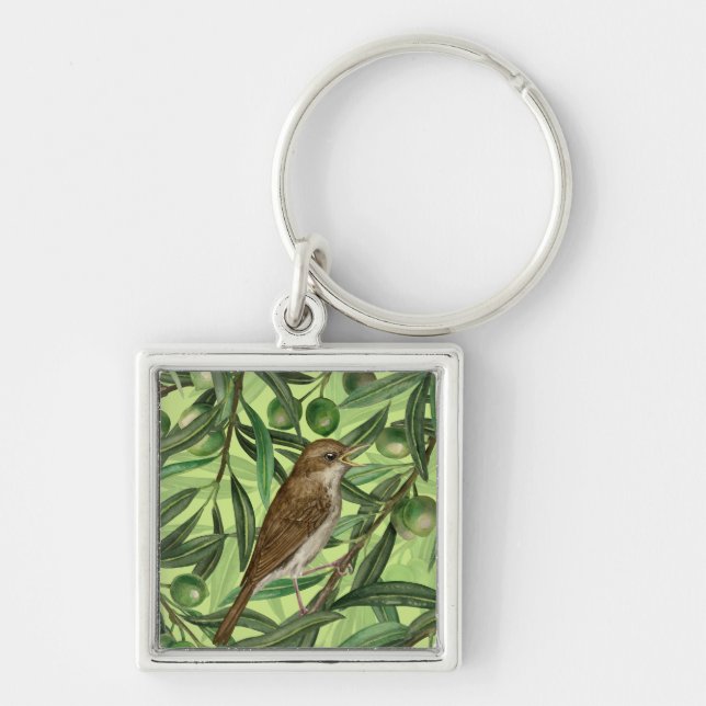 Nightingales in the olive tree 2 keychain (Front)