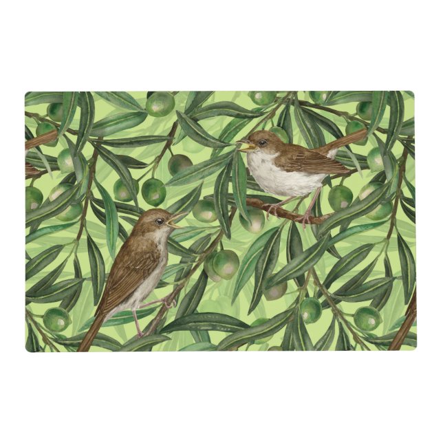 Nightingales in the olive tree 2 placemat (Front)