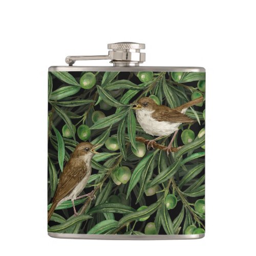 Nightingales in the olive tree 3 flask