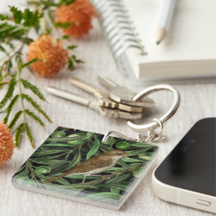 Nightingales in the olive tree 3 keychain