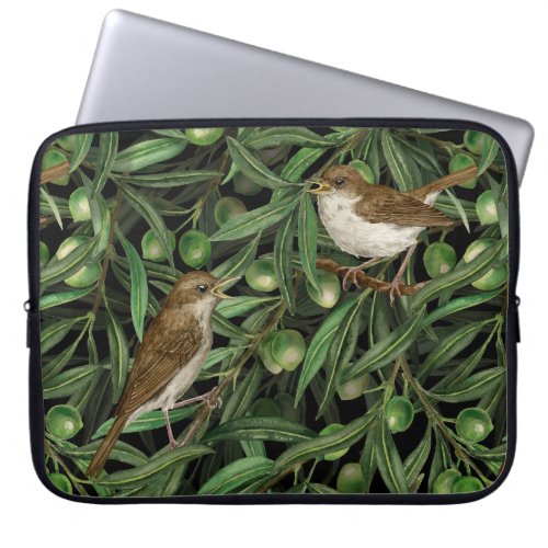 Nightingales in the olive tree 3 laptop sleeve