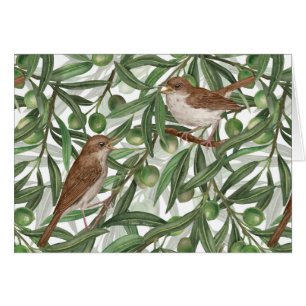 Nightingales in the olive tree cards