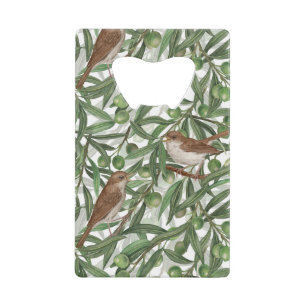 Nightingales in the olive tree credit card bottle opener