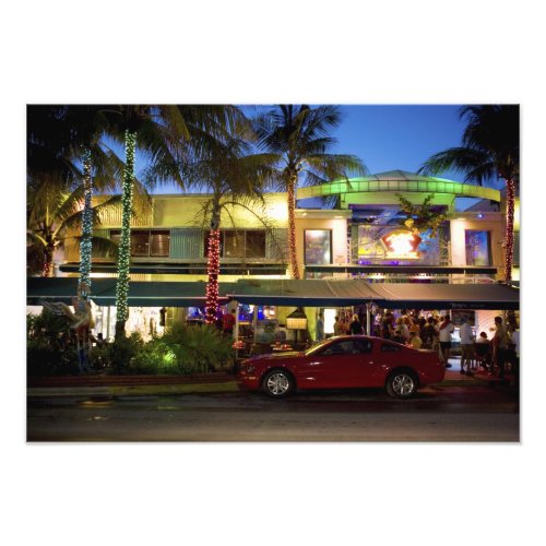 Nightlife on Ocean Drive South Beach Miami Photo Print