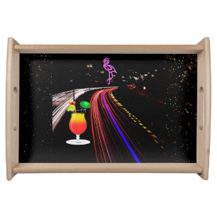 Nightlife Vibes Cocktail Serving Tray