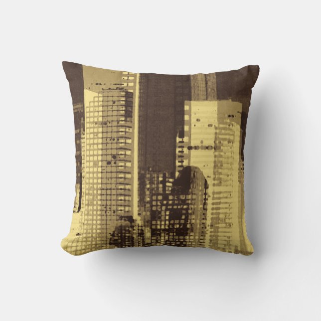 Nightline III Throw Pillow (Front)