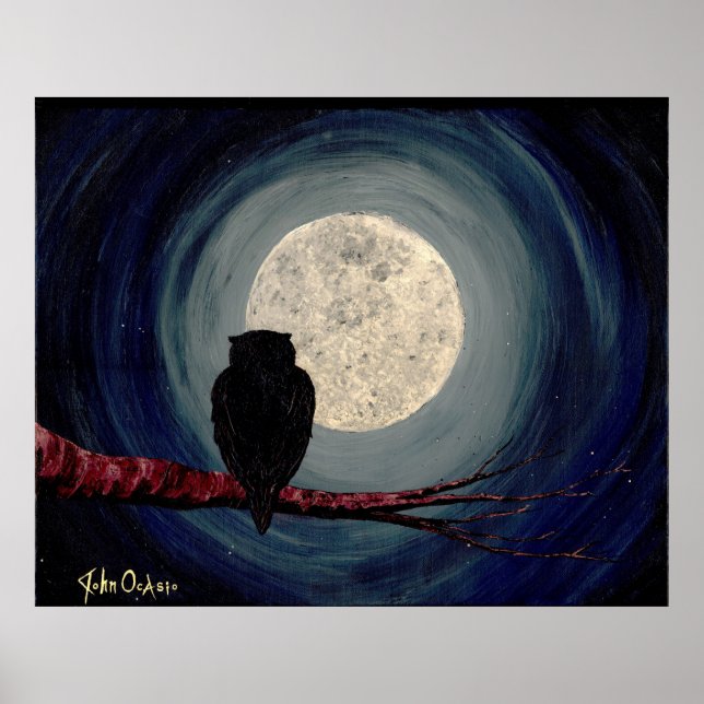 NIGHTLY COMPANIONS (owl moon art) ~ Poster (Front)