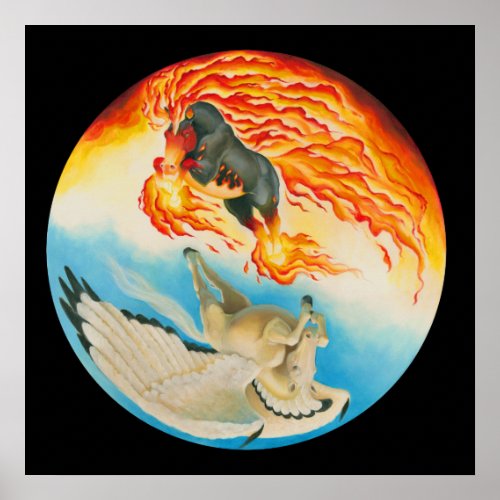 Nightmare and Mesa Pegasus Yin Yang Poster