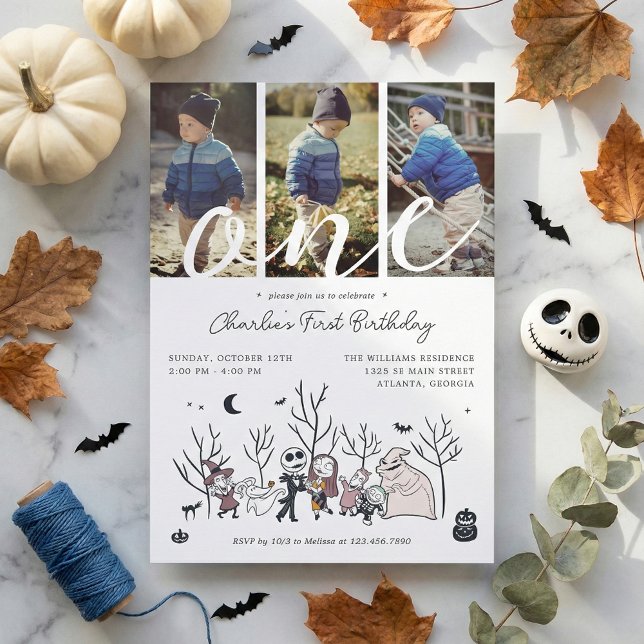 Nightmare Before Christmas 1st Birthday -  Photo Invitation (Creator Uploaded)