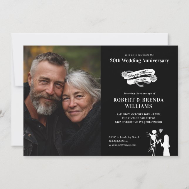 Nightmare Before Christmas Anniversary - Photo Invitation (Front)