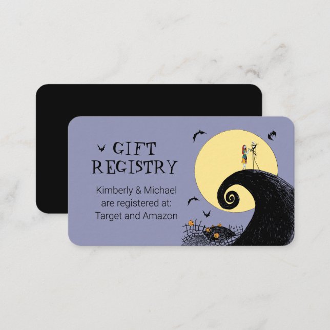 Nightmare Before Christmas Baby Gift Registry Encl Enclosure Card (Front/Back)