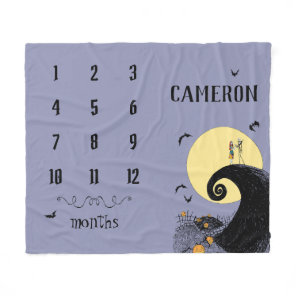Nightmare Before Christmas Baby Monthly Milestone Fleece Blanket