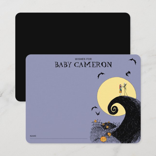 Nightmare Before Christmas Baby Shower Note Card (Front/Back)