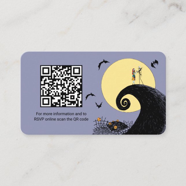 Nightmare Before Christmas Baby Shower Registry Enclosure Card (Front)