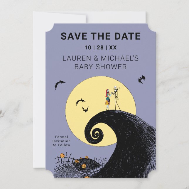 Nightmare Before Christmas Baby Shower Save The Date (Front)
