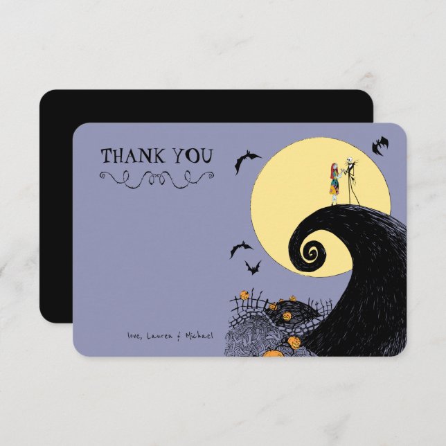 Nightmare Before Christmas Baby Shower Thank You Invitation (Front/Back)