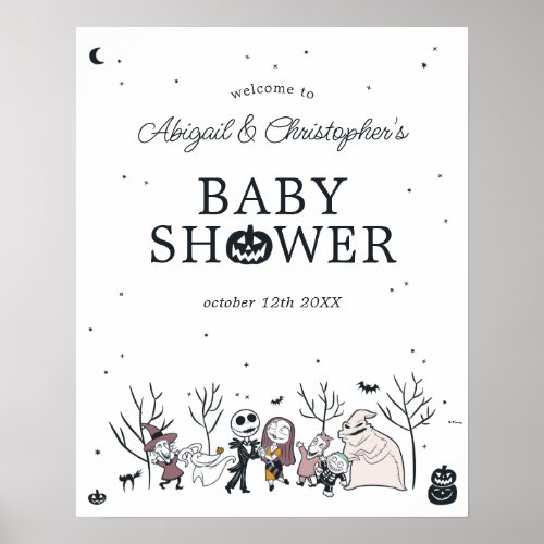 Nightmare Before Christmas Baby Shower Welcome Poster