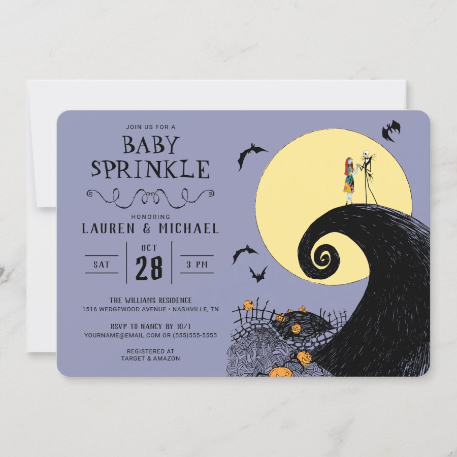 Nightmare Before Christmas Baby Sprinkle Invitation