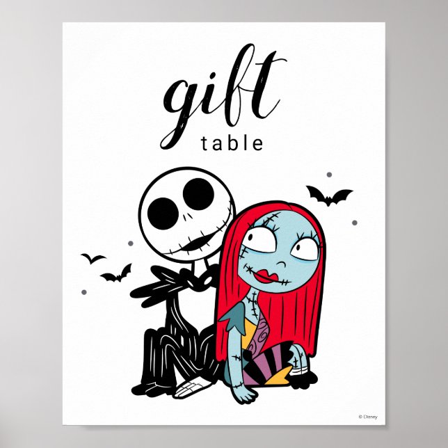 Nightmare Before Christmas Birthday Card Table Poster (Front)