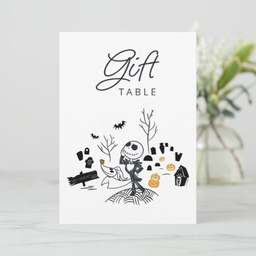 Nightmare Before Christmas Birthday Gift Table Note Card