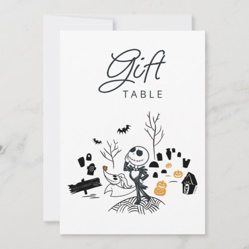 Nightmare Before Christmas Birthday Gift Table Note Card