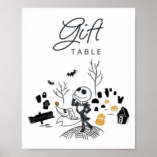 Nightmare Before Christmas Birthday Gift Table Poster