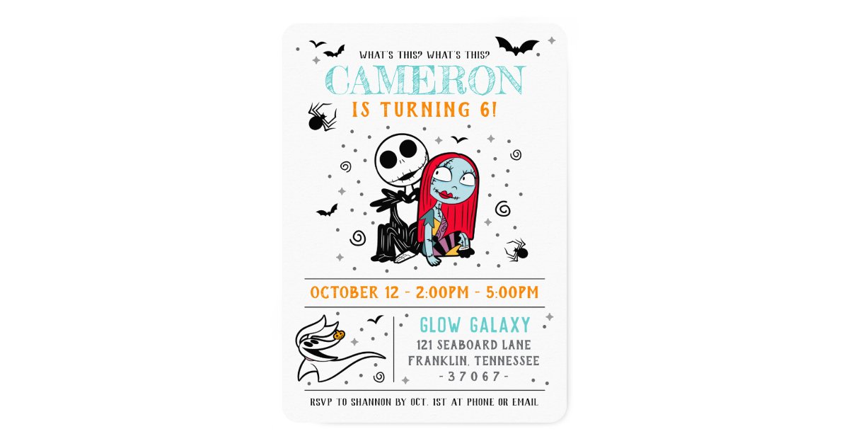 Nightmare Before Christmas Birthday Invitation Zazzle Com