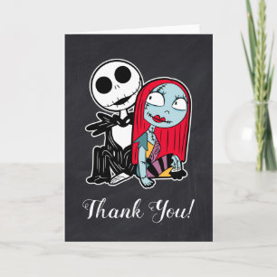 Nightmare Before Christmas Birthday Letterpress Thank You Card