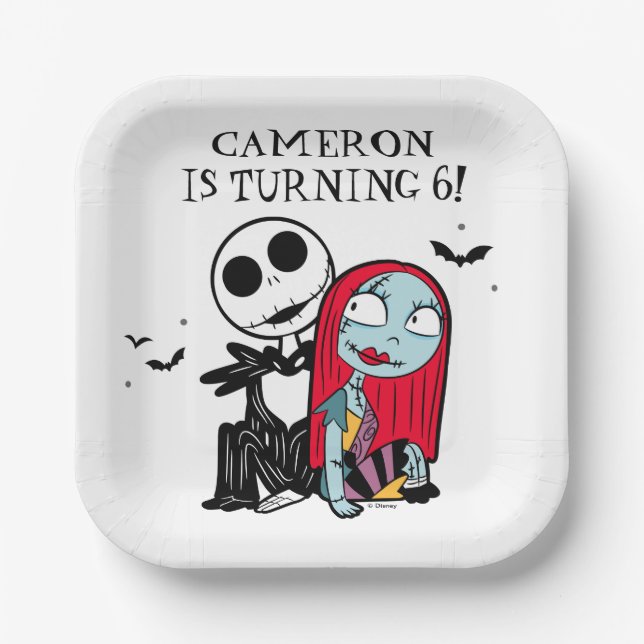 Nightmare Before Christmas Birthday Paper Plates (Front)
