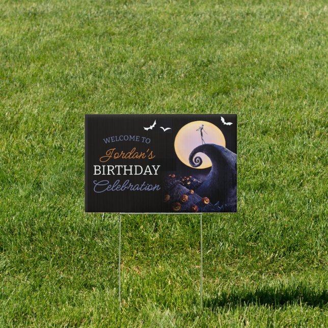 Nightmare Before Christmas Birthday Party Sign (Insitu)