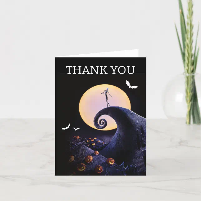 Nightmare Before Christmas Birthday Thank You Card | Zazzle