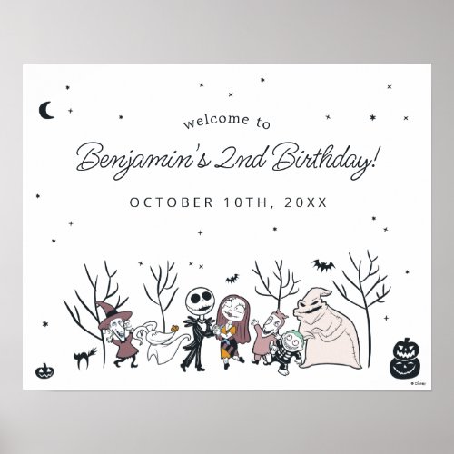 Nightmare Before Christmas Birthday Welcome Sign