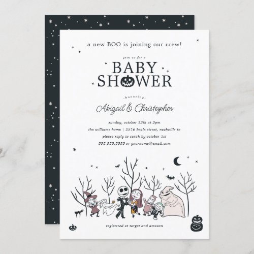 Nightmare Before Christmas Boo Crew Baby Shower  Invitation