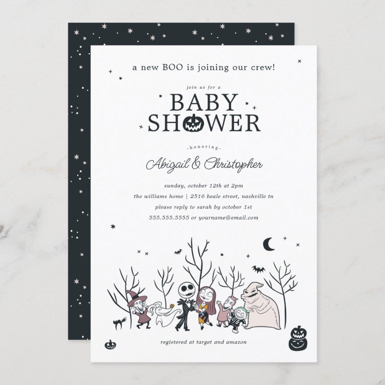 Nightmare Before Christmas Boo Crew Baby Shower Invitation