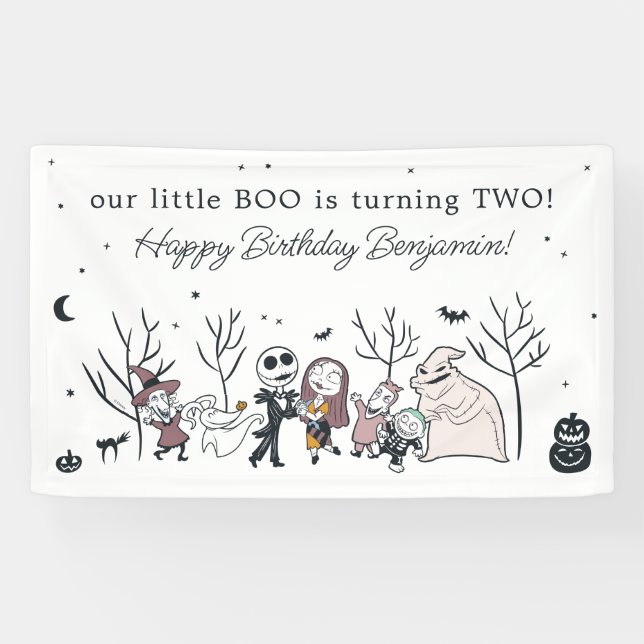 Nightmare Before Christmas Boo Crew Birthday Banner (Horizontal)